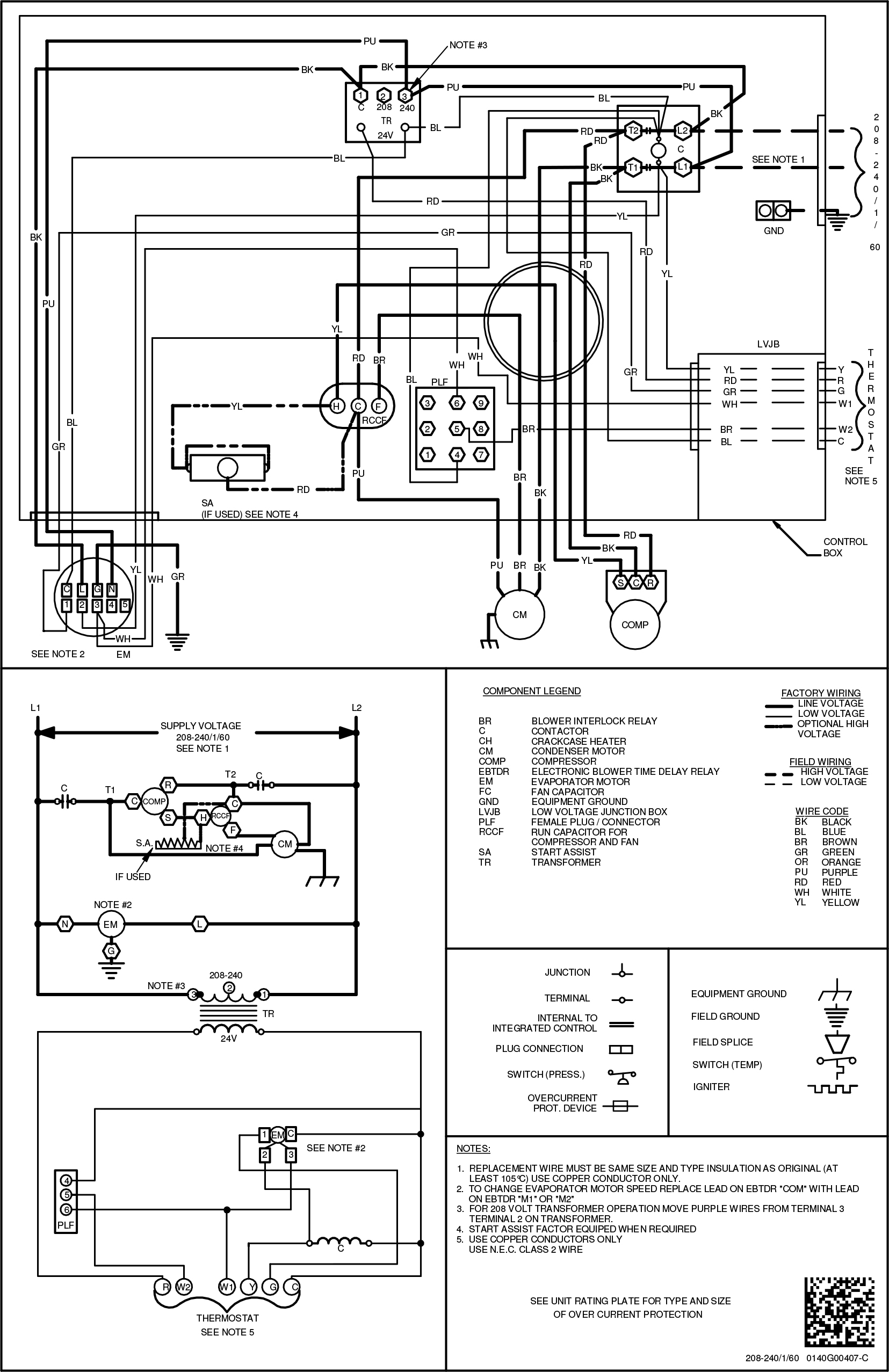 Goodman Air Conditioning Wiring Diagram Inside Gas Heater Th