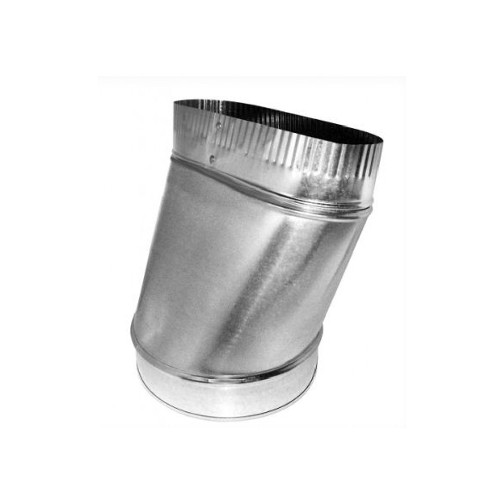 Duct Boot, Oval to Round Straight, No Crimp, 6 in Dia, Steel