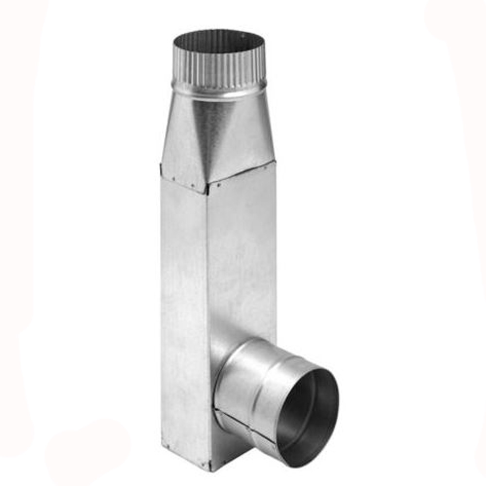 Duct Riser, Dryer Vent, 3 in x 4 in x 120, Galv Steel