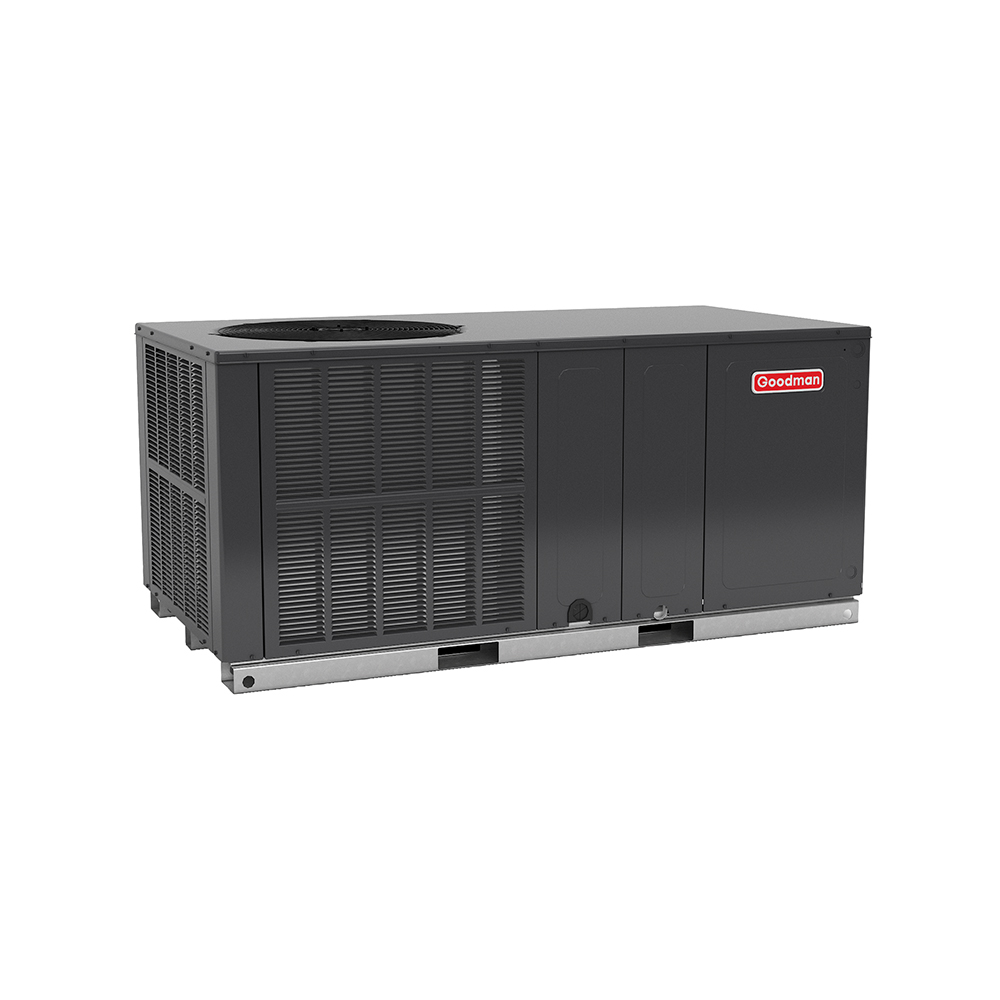 Goodman R-32 Small Chassis Horizontal Airflow 2 Ton A/C Package Unit 13.4 SEER2